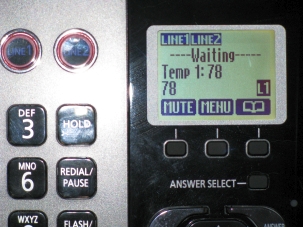 Phone readout of temperature